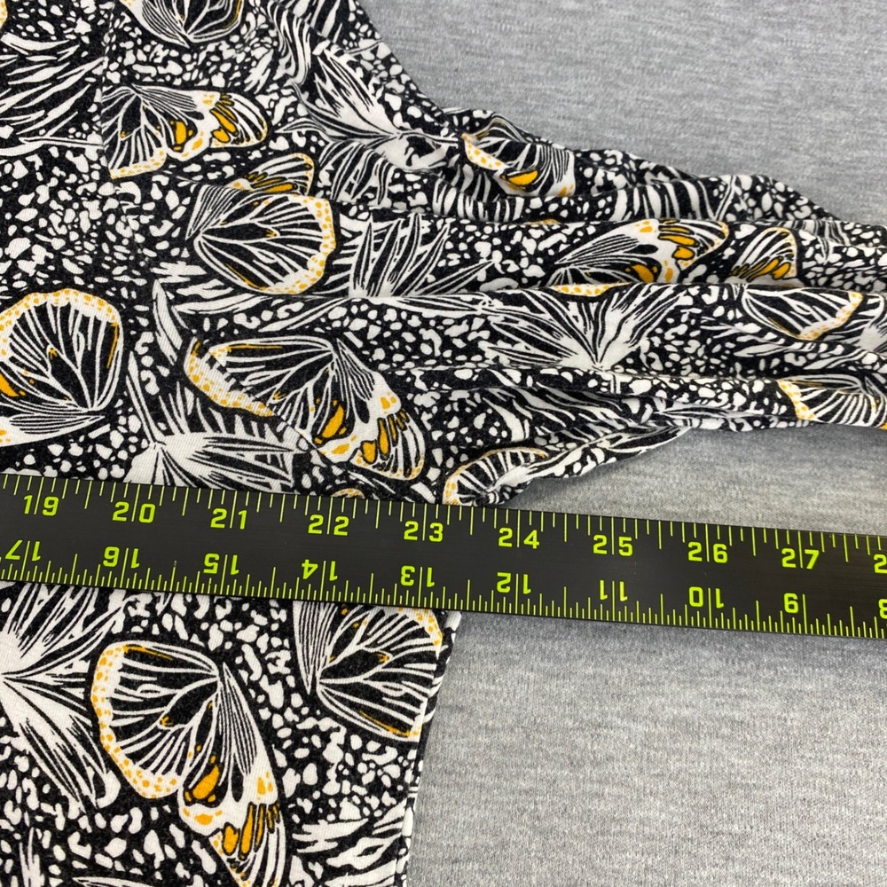 Intro Stretch Woman Butterfly Floral Print 3/4 Sleeve V‎ Neck Top Plus Size 2X - Picture 6 of 6